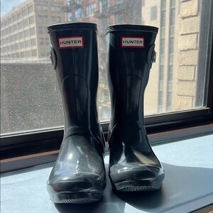 Hunter Dark Gray Rain Boots